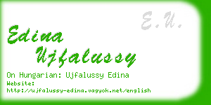 edina ujfalussy business card
